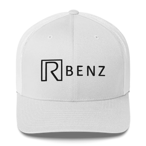 R-benz White Trucker Cap